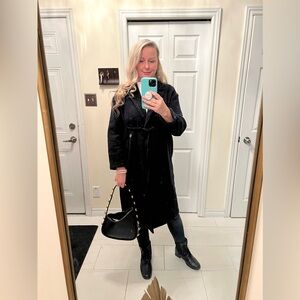 🆕Tout a coup wool blend corset style in back coat M ptp 20”